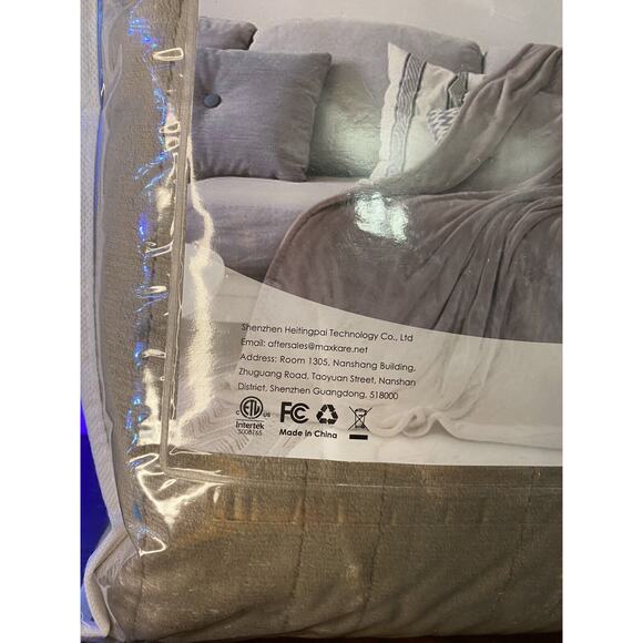 MaxKare Microplush Heated Blanket Full Size New in Package Tan/Brown - Picture 2 of 9